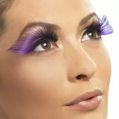 Very Long Purple Eyelashes